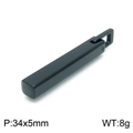 Minimalist black stainless steel pillar pendant necklace with 34x5mm sleek bar design - Black Color Pendant Only (KP99143-KFC)