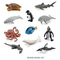 12-piece realistic marine animal toy set including shark, whale, and sea turtle models - Marine Animal Set 58g(BL-10079)