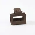 Molla per capelli quadrata 5cm in marrone opaco con robusta molla in metallo interna - Marrone Scuro / Imballaggio Indipendente (Borsa OPP)