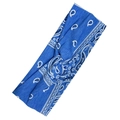Blue paisley print sports headband with twist design on a clean white background - Light Blue