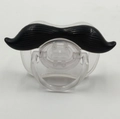 Funny baby silicone pacifier featuring a realistic black mustache creative design - Black Gentleman Mustache - Style B