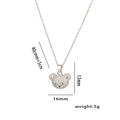 Sparkling pavé zircon teddy bear pendant necklace with size and weight dimensions - Gold (360 Bear)