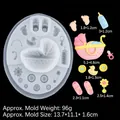 Baby shower silicone mold with stroller and bottle shapes in white translucent finish - Clear