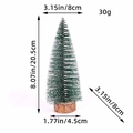 Mini albero di Natale artificiale innevato con base in legno, altezza 20,5 cm - Albero di Natale 20.5CM