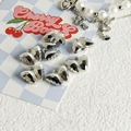 Detailed view of Y2K silver butterfly pendant with faceted finish for DIY jewelry making - Style 19 Faceted Butterfly