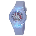 Detail of lavender unicorn kids watch with glowing blue LED backlight feature - Glowing Purple Unicorn(GS2512-226-03)