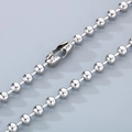 Polished silver stainless steel ball chain necklace with secure connector clasp closure - 8mm Bead Diameter (KN93489-Z)