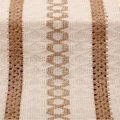 Rustic linen table runner with natural vertical stripes and woven diamond patterns - Style F - Ordinary Tassels / 30*50cm