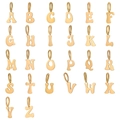 Full set of 26 golden stainless steel letter pendants for DIY jewelry making and crafts - Set of 26 Letters / Gold