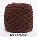 Filato spesso di ciniglia color caramello per uncinetto e maglia fai-da-te n. 69 - Caramello