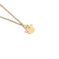Polished gold stainless steel ghost pendant necklace for women on a white background - Gold Ghost
