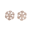 Elegant silver snowflake stud earrings encrusted with sparkling white cubic zirconia crystals - 26. Snowflake Earrings In Gold