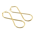 Elegant gold infinity symbol earrings in polished stainless steel for women - 19mm*45mm / Gold
