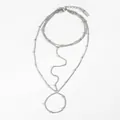 Silver stainless steel hand harness chain with multi-layer beads in a minimalist style - Silver Beaded Style(PB044)