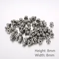 8mm silver stainless steel ball rivet screw back for leather bags and clothing - KLJ7933-K (8x8mm)