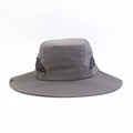 Quick-dry outdoor sun hat with wide brim and breathable mesh panels in dark grey - 58cm One Size / Light Gray