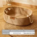 Lettino ovale per gatti in corda di cotone, taglia M per animali entro i 4 kg - Nido a Culla / Nido in Corda di Cotone Naturale Portatile Medio