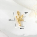 Bamboo style 14K gold pendant 21.6mm x 11mm creative design for DIY jewelry - Bamboo Joint