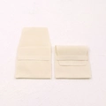 Beige fluwelen sieradenzakjes set met vierkante klep voor elegante ringopslag opties - Beige