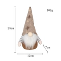 Gnome de Noël en tricot marron avec motifs d'étoiles et dimensions 25x12x7cm - Gnome au Chapeau Marron B