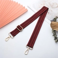 Adjustable red and black striped woven shoulder strap for handbags with gold hooks - Red/Black Arrow Geometric