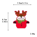 Christmas reindeer embroidery patch with red body and green scarf for DIY sewing projects - 7.9x8.7cm / 11182-Red Reindeer