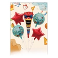 Back to school foil balloon set, 5 pieces school season party decoration supplies. - ABC Red Ice Cream / Five-Piece Set