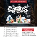 White Christmas window static stickers in various sizes with size chart information - Small [50*40CM] / SDUV-349 [Static Glue-Free]