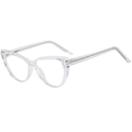 Montatura occhiali trasparente cat-eye anti-luce blu con aste a molla in TR90 - Montatura Trasparente