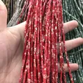 Perle in agata marmorizzata bianca e rossa rettangolari per creazione di gioielli - Turchese Imperiale Rosso (Sintetico)