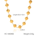 Dettaglio della catena a maglie a conchiglia in acciaio 18K con dimensioni e peso - Stile a Forma di Conchiglia (HC-N40466)