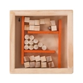 Wooden maze game variant featuring orange dividers and a steel ball for balance training - Beige Style / No Box