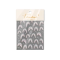 Pegatinas para uñas ultrafinas MS 786 con velos de encaje y lazos de tomoni - Velo de Encaje Rosa (MS786)