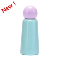 Gourde 350ml en acier inoxydable bleu ciel avec bouchon sphérique lavande - Bleu Azur & Lavande