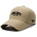 Khaki quick-dry baseball cap featuring 3D Collect Hobby embroidery and mesh texture - Adjustable / Deep Beige