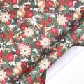 Christmas wrapping paper with red baubles, golden bells and green pine needle patterns - Christmas Series-Pine Cone Story / 70*100CM