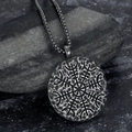Vintage Viking Vegvisir compass pendant in antique silver stainless steel for men - Pendant Only (No Chain)