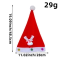 Bonnet de Noël rouge lumineux avec cerf dessin animé et dimensions 48,5x28cm pour tous - Bonnet Lumineux Renne Adulte