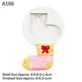 Siliconen mal voor kerstsok met strik detail voor fondant en chocolade cake decoratie - 2# Gebreide Sok / Grijs