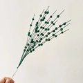 Sparkling green glitter berry stem for Christmas tree decoration with 12 branches - Dark Green