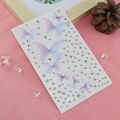Single sheet of purple gradient butterfly face stickers with assorted clear rhinestones - Purple Butterfly & Clear Rhinestones
