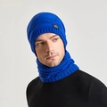 Set invernale berretto in maglia blu reale e scaldacollo foderato in pile da uomo - Blu Reale