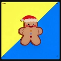 Cartoon gingerbread man acrylic brooch with Christmas hat for bags and clothes - 6 Gingerbread Man