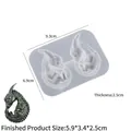 Stampo in silicone a forma di drago con campione in resina effetto bronzo per fai da te - Bébé Pterodattilo