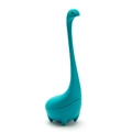 Teal Nessie monster silicone loose leaf tea infuser with long neck handle design - Loch Ness Monster Blue