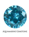 Brilliant round cut aquamarine blue gemstone for high-end luxury fashion ring variant - US 7 / Rose Gold December Aquamarine
