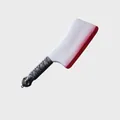 33cm Halloween bloody cleaver knife prop with a skull handle for horror cosplay outfits - Cleaver