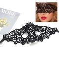 Intricate black lace masquerade mask for women featuring elegant cutout patterns and floral detail - 020 New Zorro