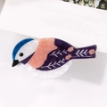 Chic blue and pink acetate bird hair claw clip with floral pattern texture - Colorful Bird (D15-2-16)