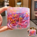 Set di 1000 elastici per capelli perlati in barattolo trasparente per acconciature donna - Confezione in scatola / 12# Colori Perla Standard (1000 Pezzi)